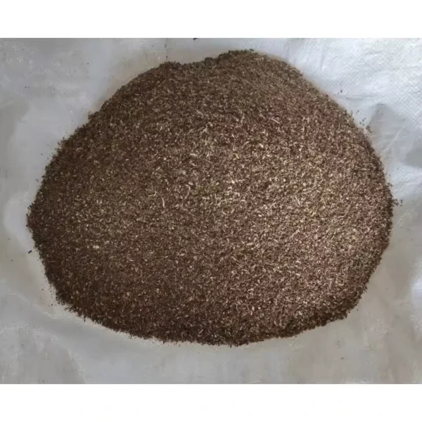 applying blood meal powder fertilizer to soil before planting crops