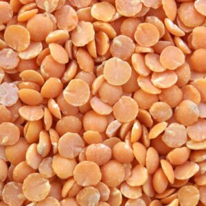 Premium red split lentils in bulk sack