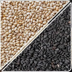 Premium organic black and white sesame seeds