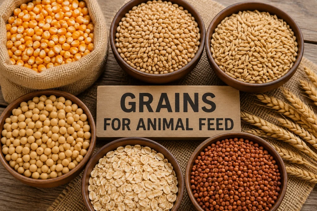Grain for animal feed bulk barley supply