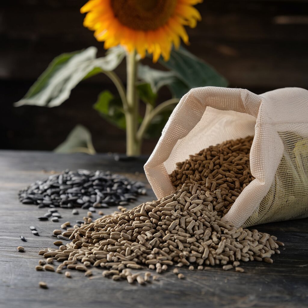 sunflower meal used in animal feed