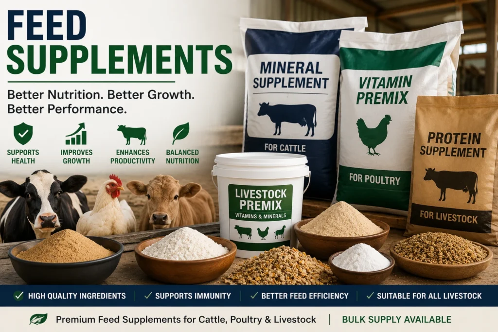 Feed supplements for livestock farming